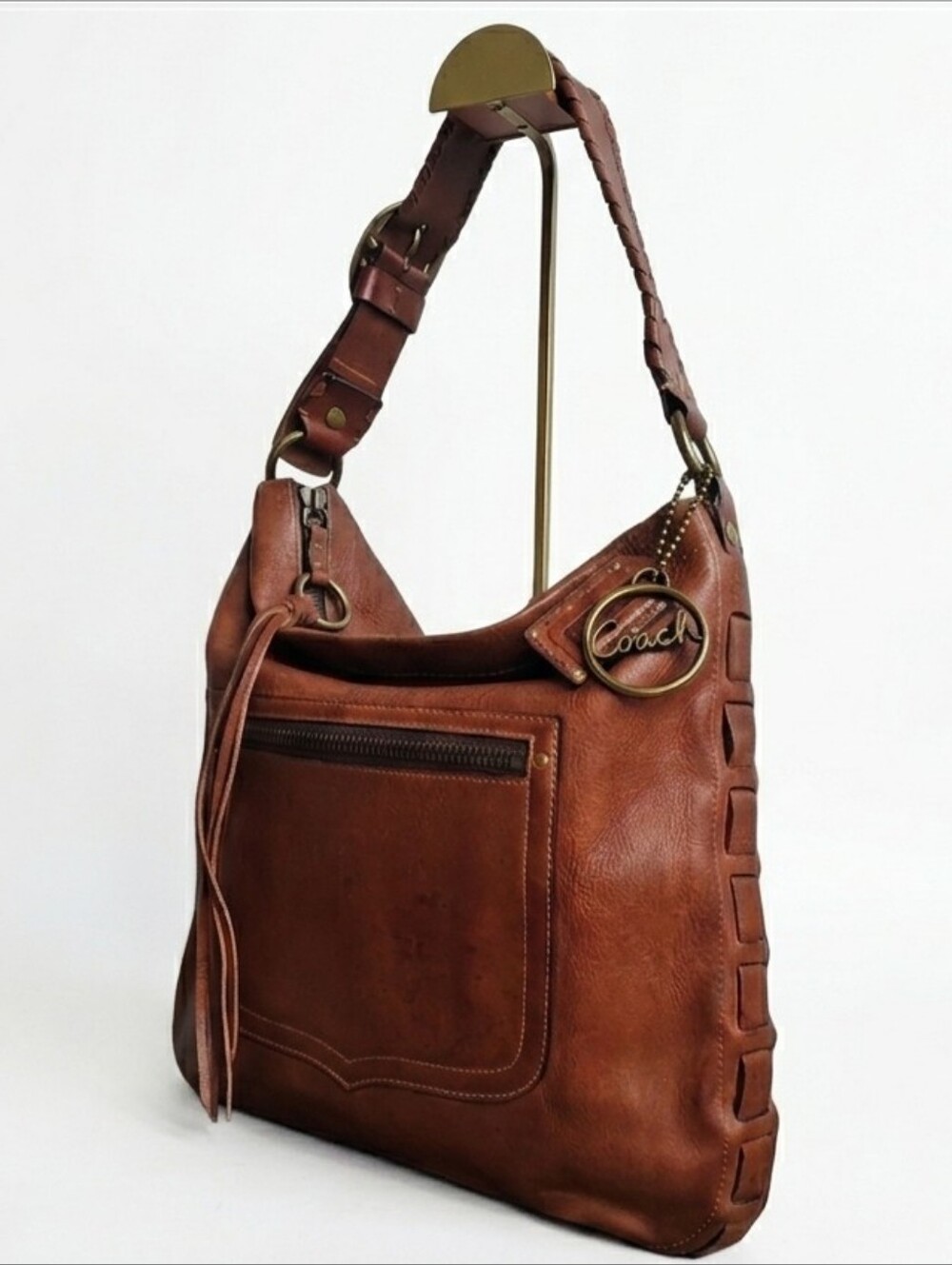 ​Coach XL 2007 Legacy Thompson Slim Hobo 11374 British Tan Leather